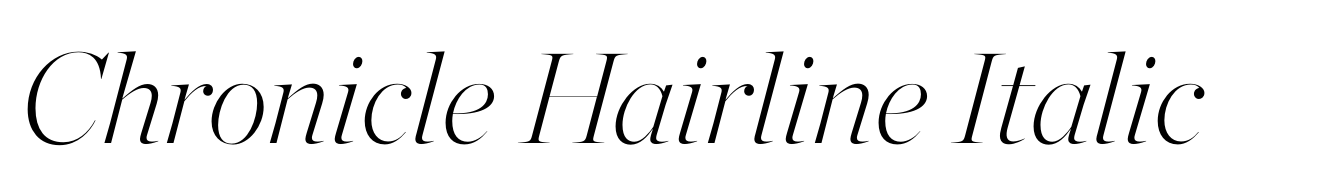 Chronicle Hairline Italic